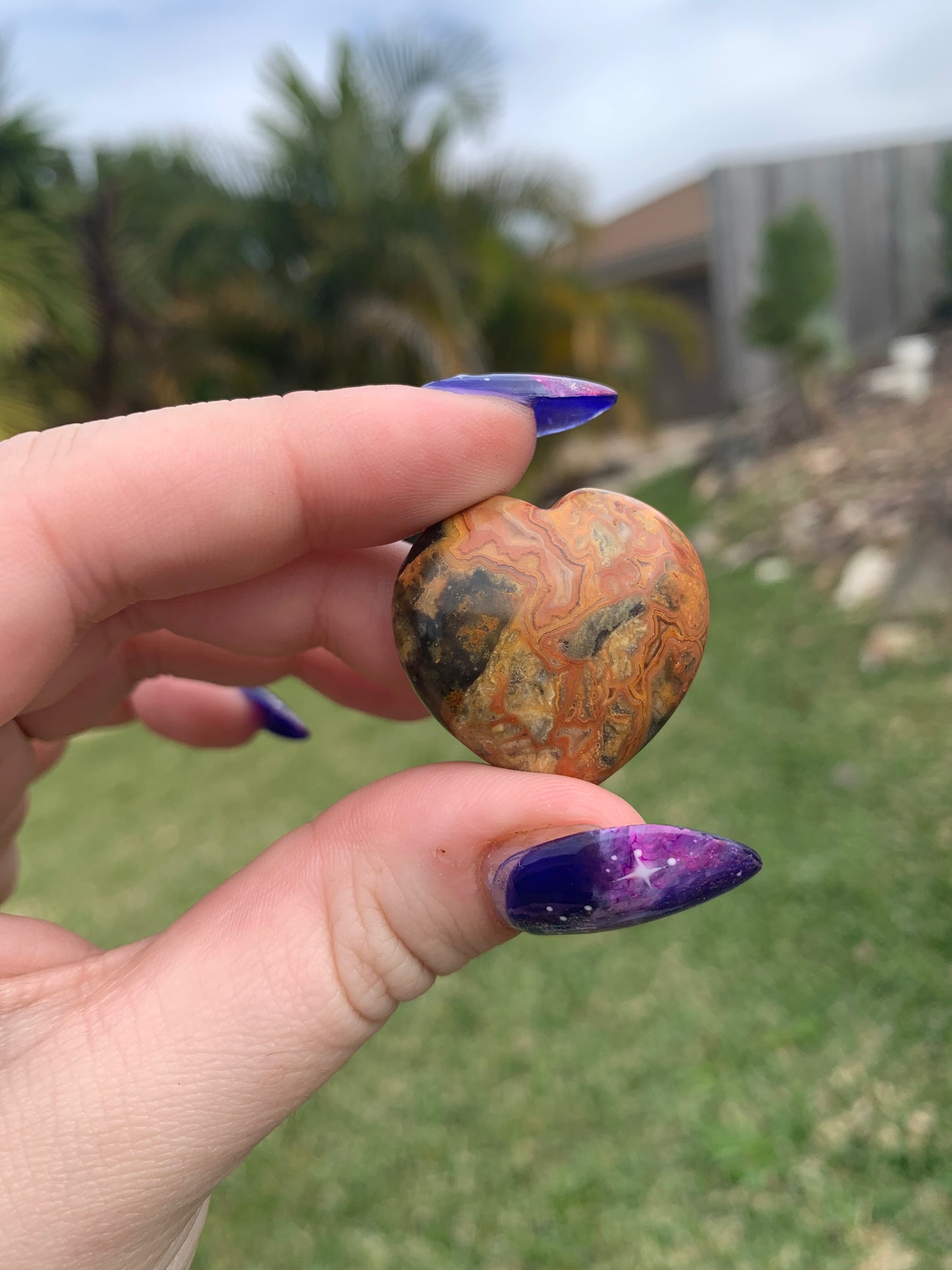 Crazy Lace Agate Heart