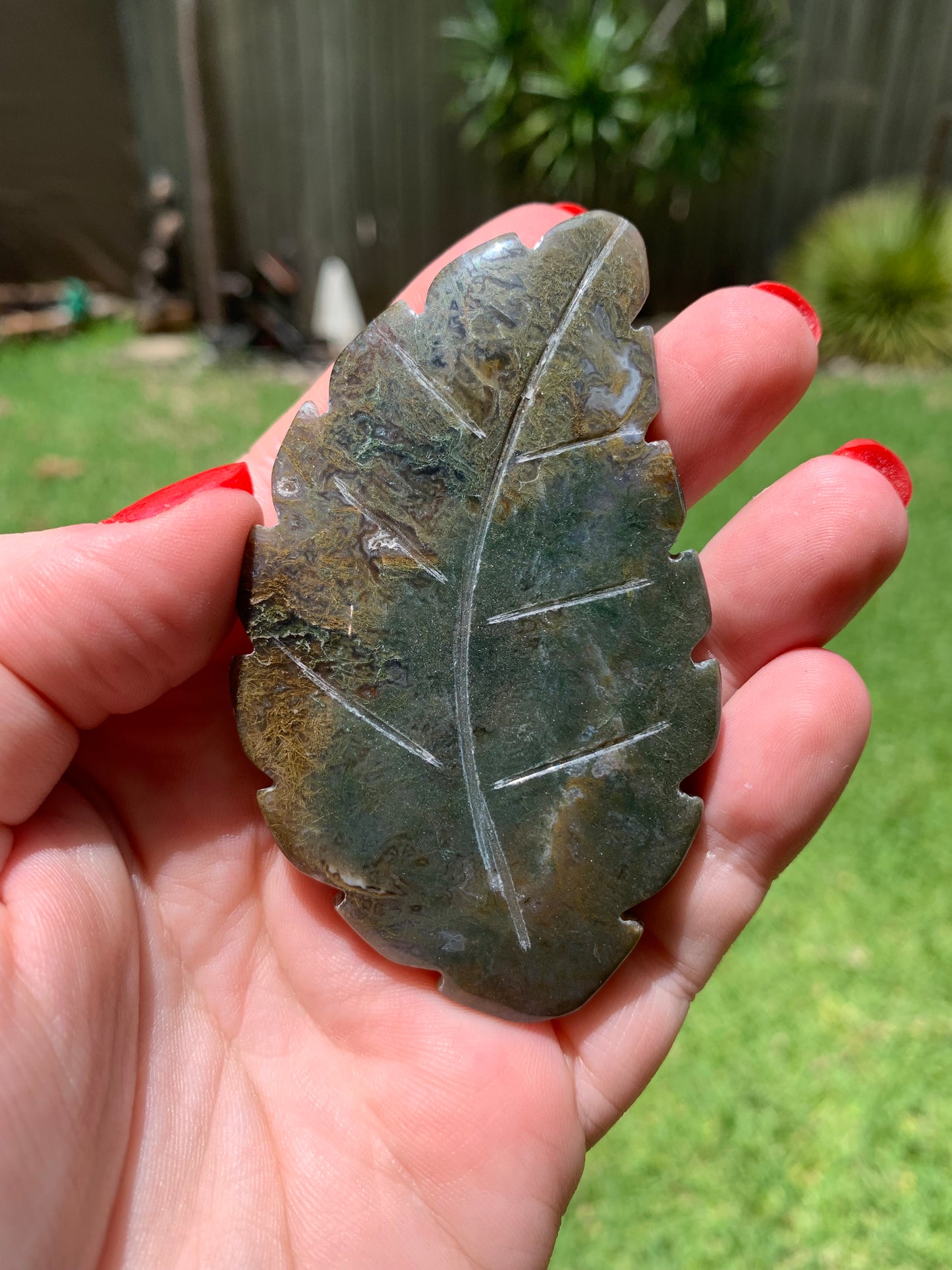 Moss Agate Leaf