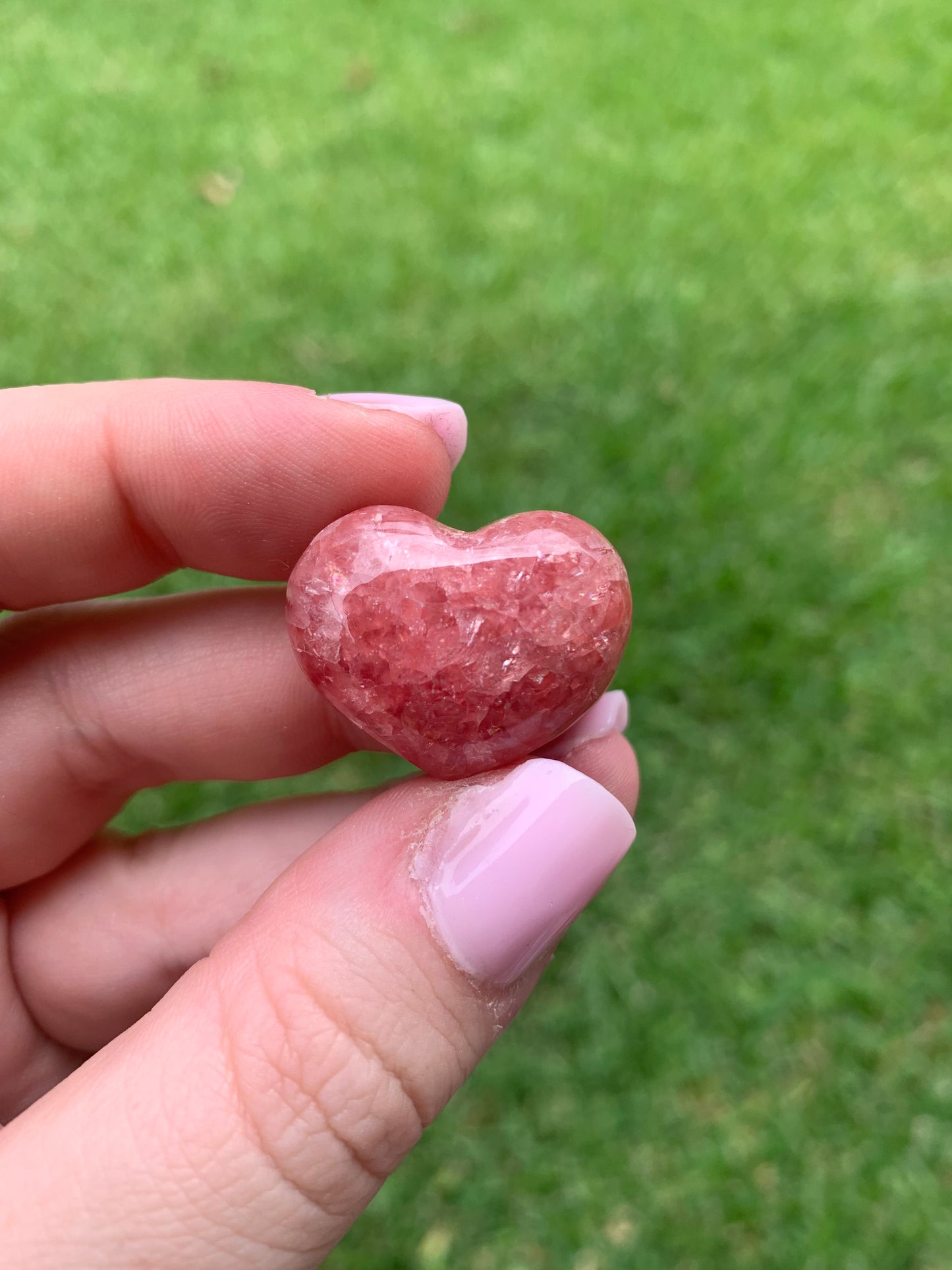 Rhodochrosite Heart