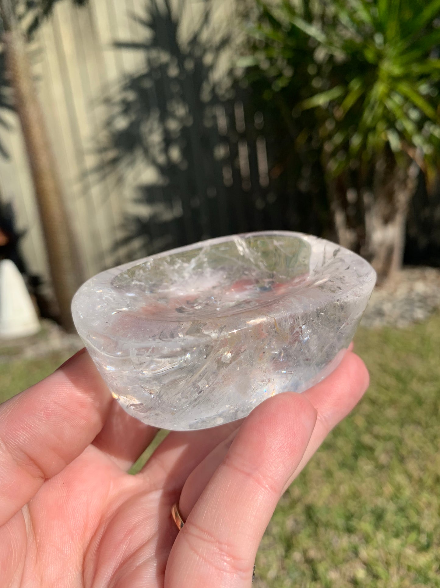 Clear Quartz Rectangle Bowl