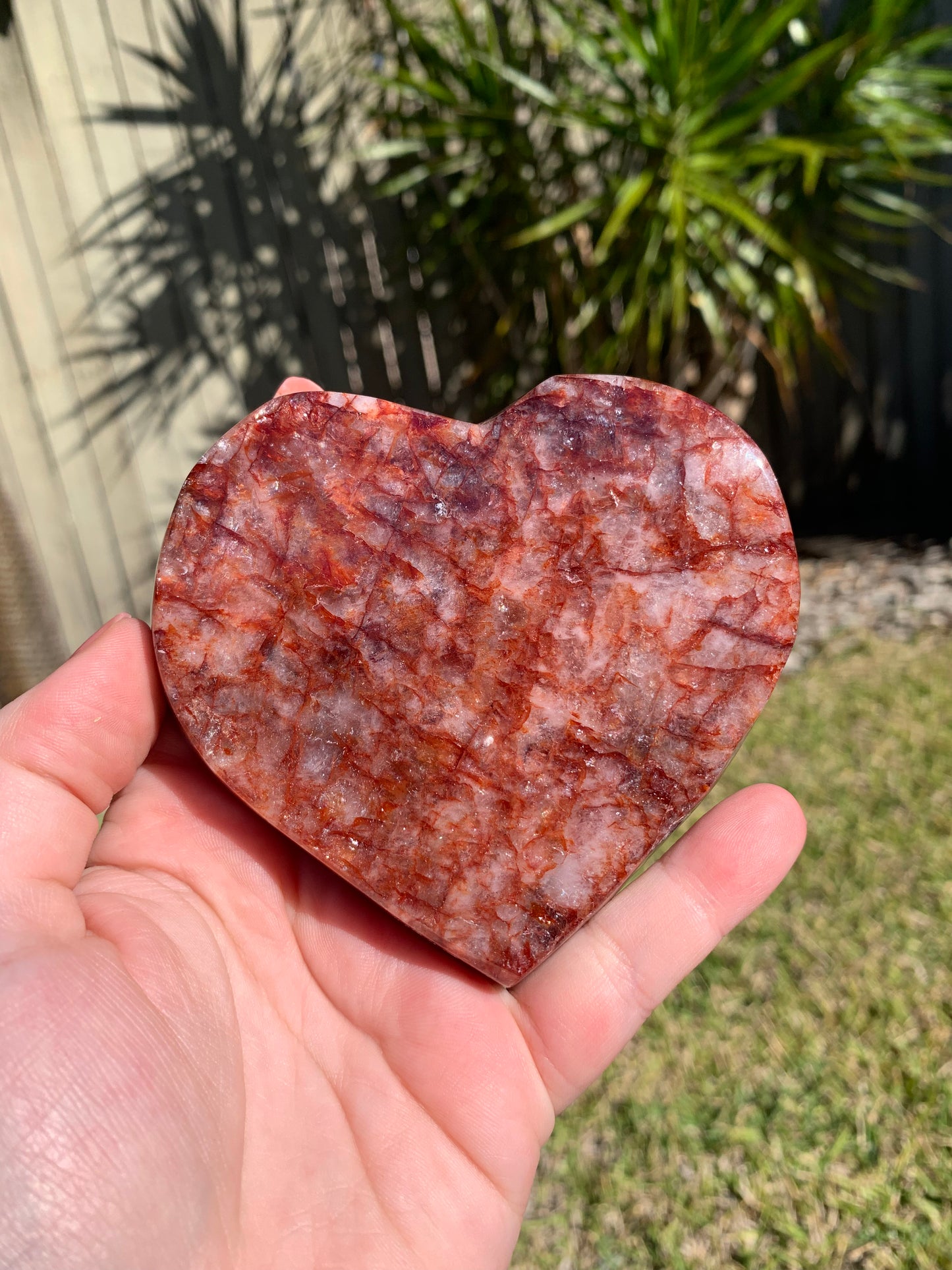 Fire Quartz Heart Bowl