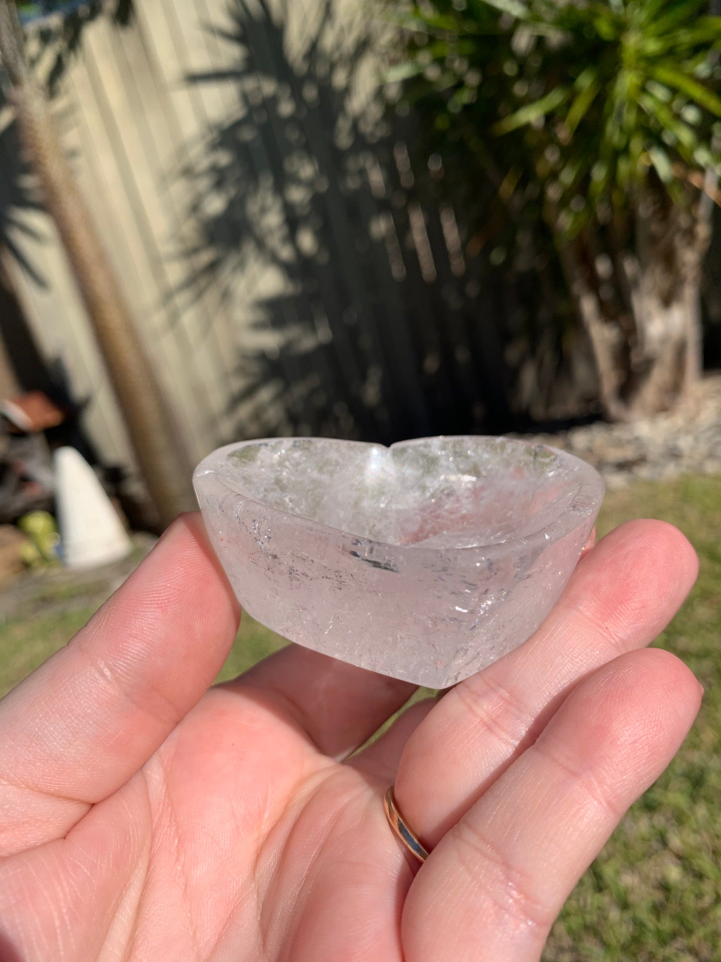 Clear Quartz Heart Bowl