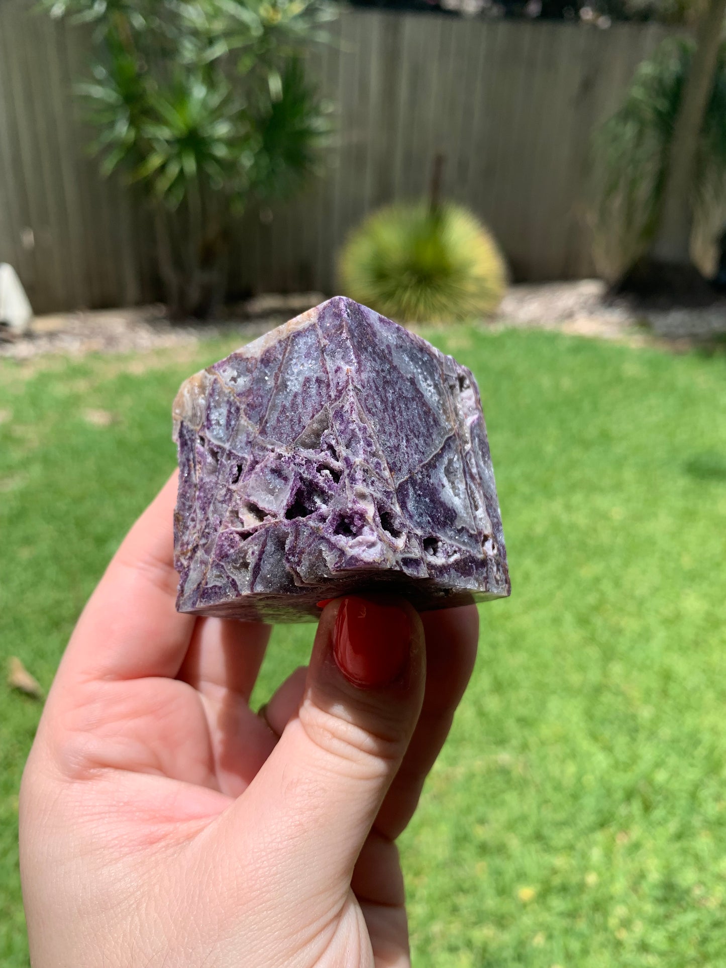 Purple Chalcedony Cube