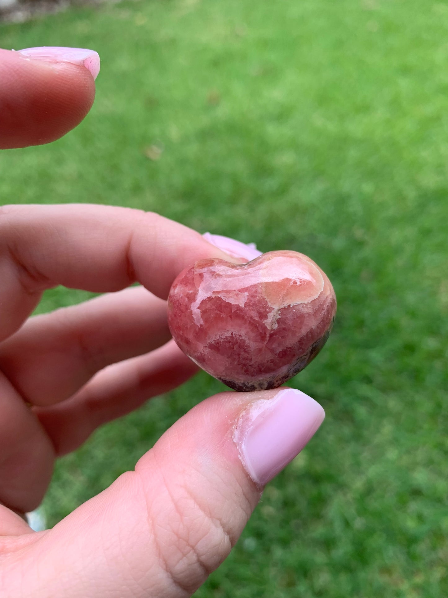 Rhodochrosite Heart