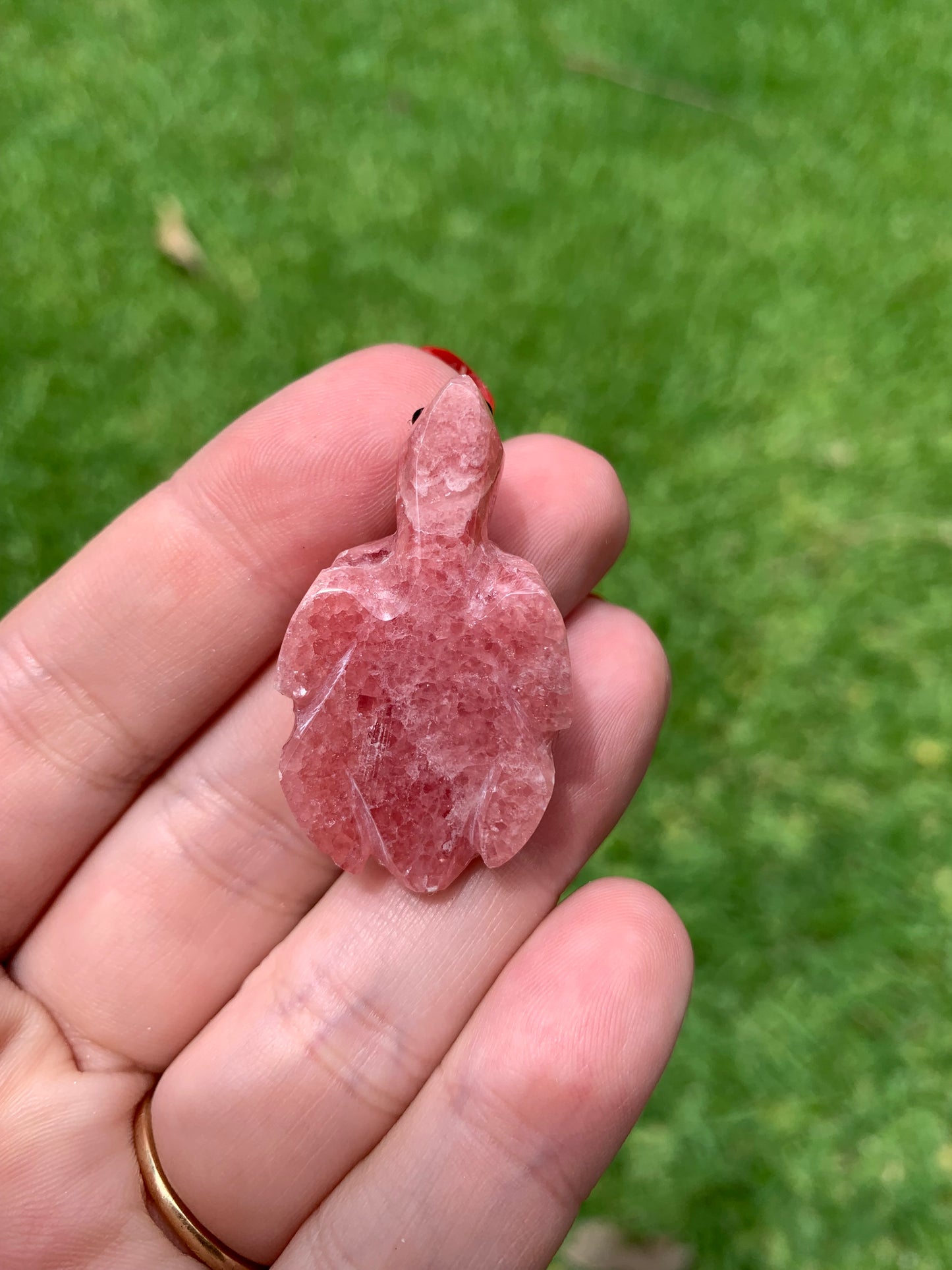 Gemmy Rhodochrosite Turtle