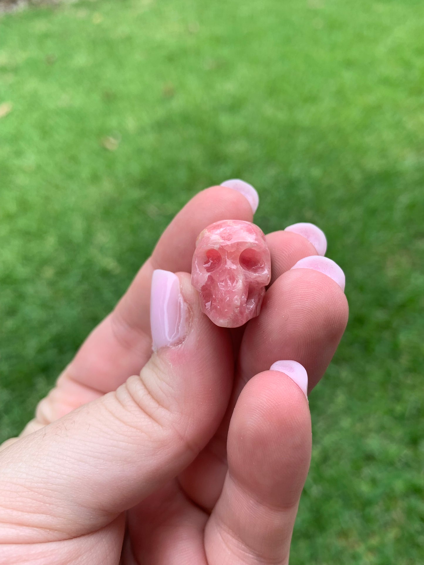 Rhodochrosite Skull