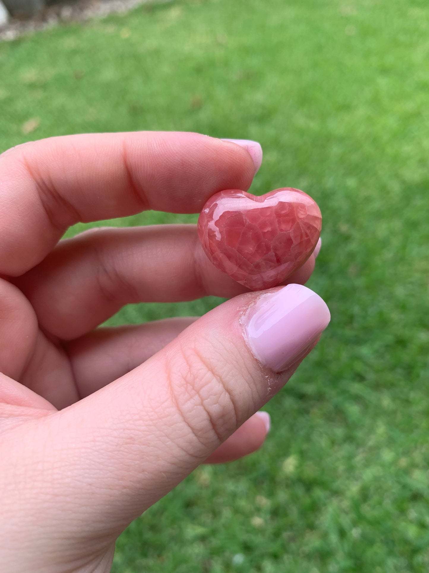 Rhodochrosite Heart