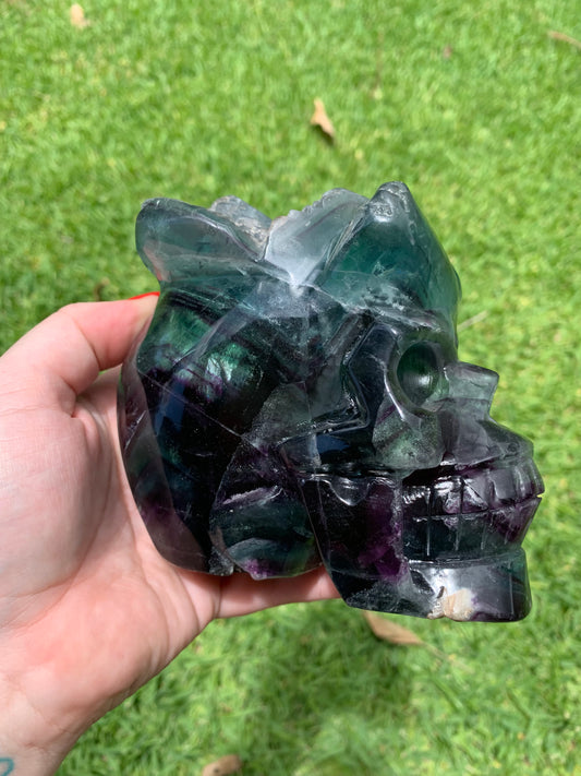 Fluorite Skull