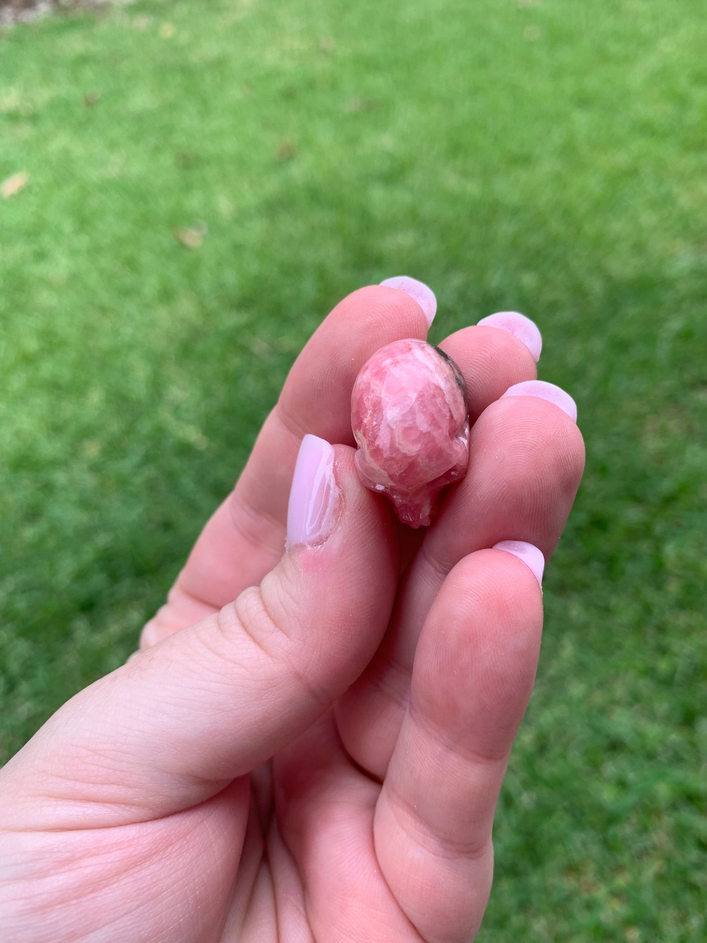 Rhodochrosite Skull