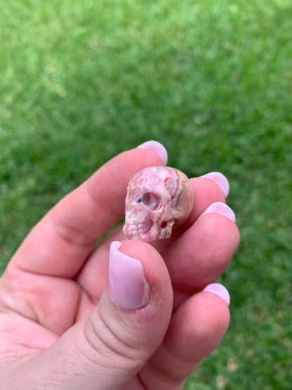 Rhodochrosite Skull