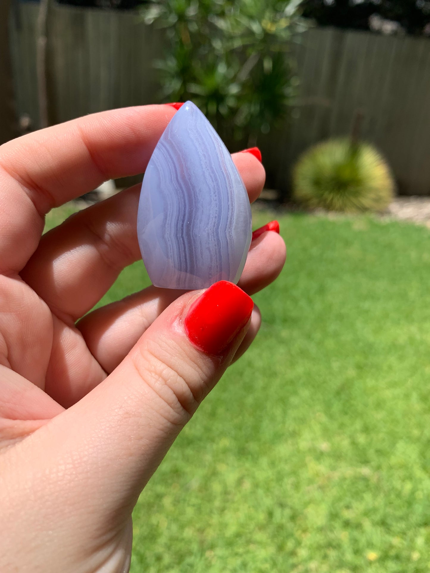 Blue Lace Agate Flame