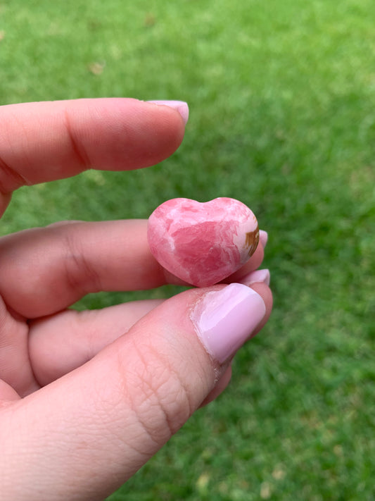 Rhodochrosite Heart