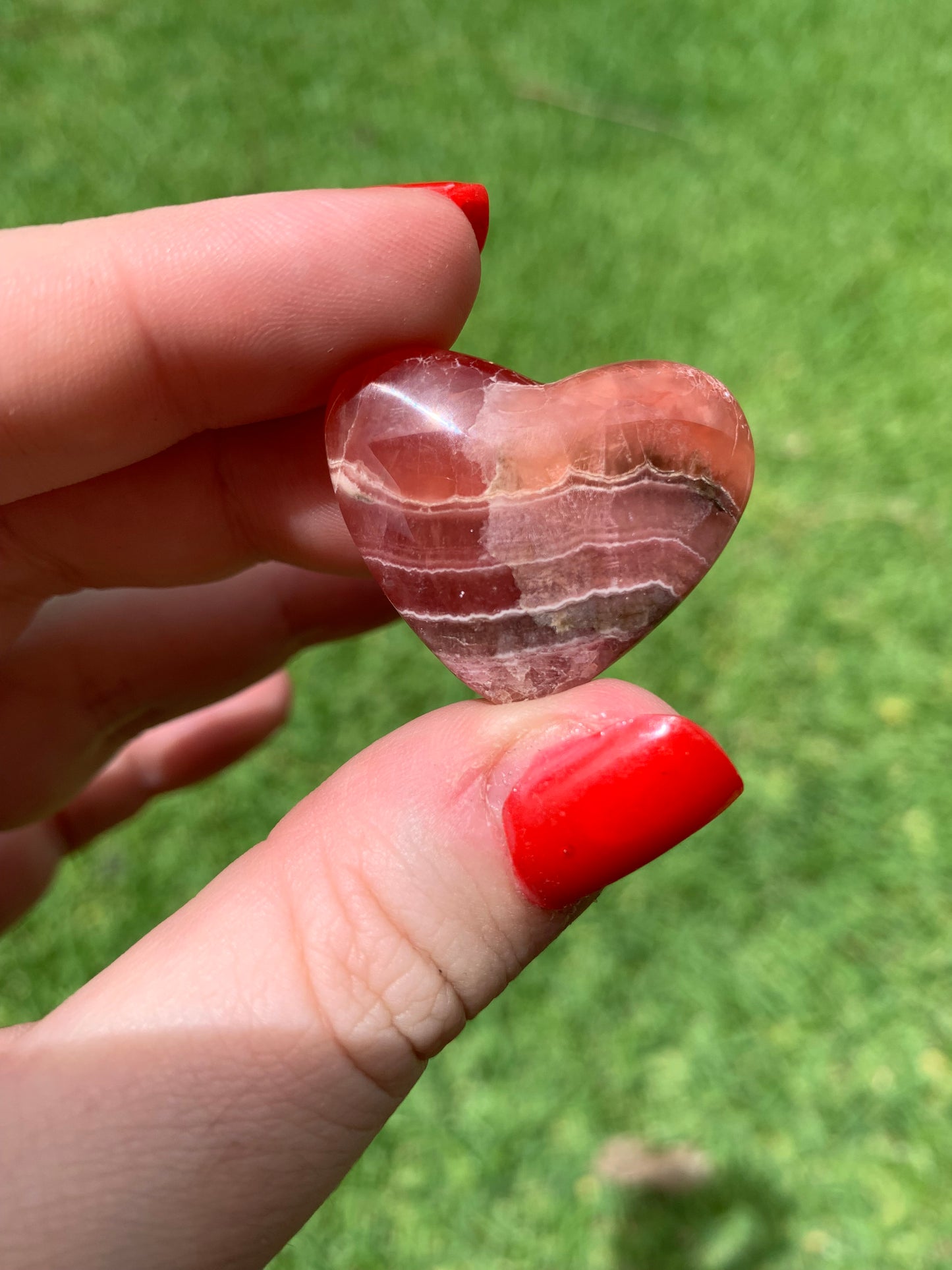 Gel Rhodochrosite Heart #1