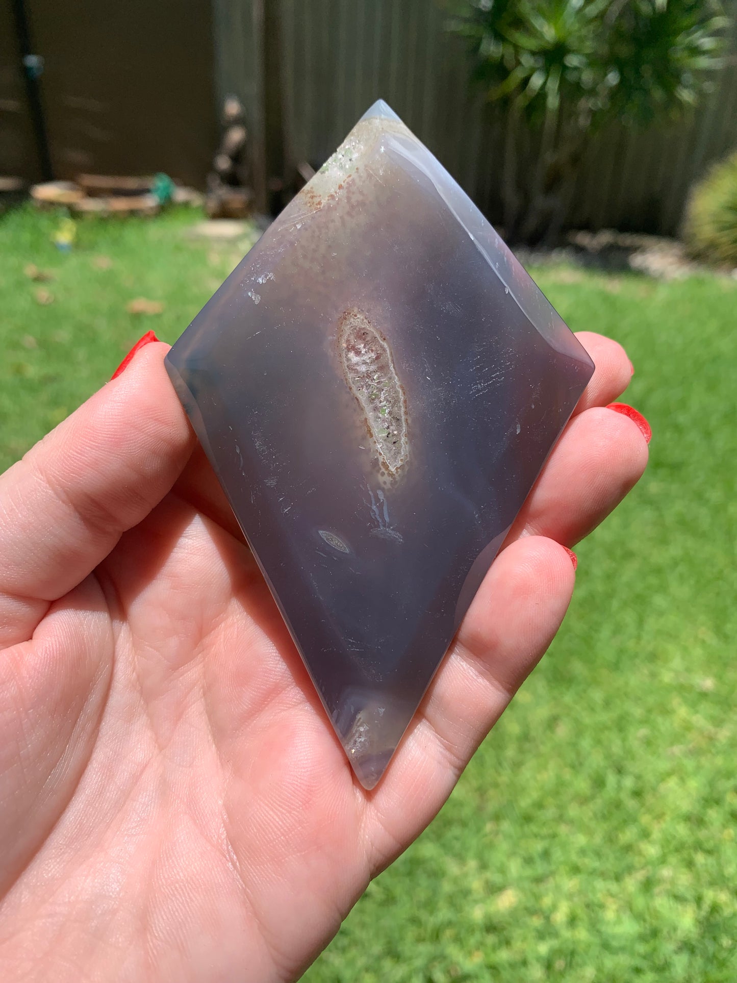 Druzy Agate Diamond with Stand