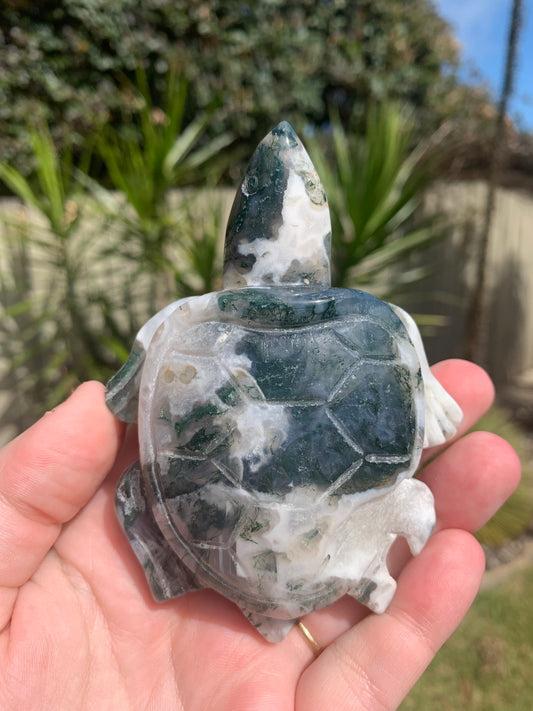 Moss Agate Turtle