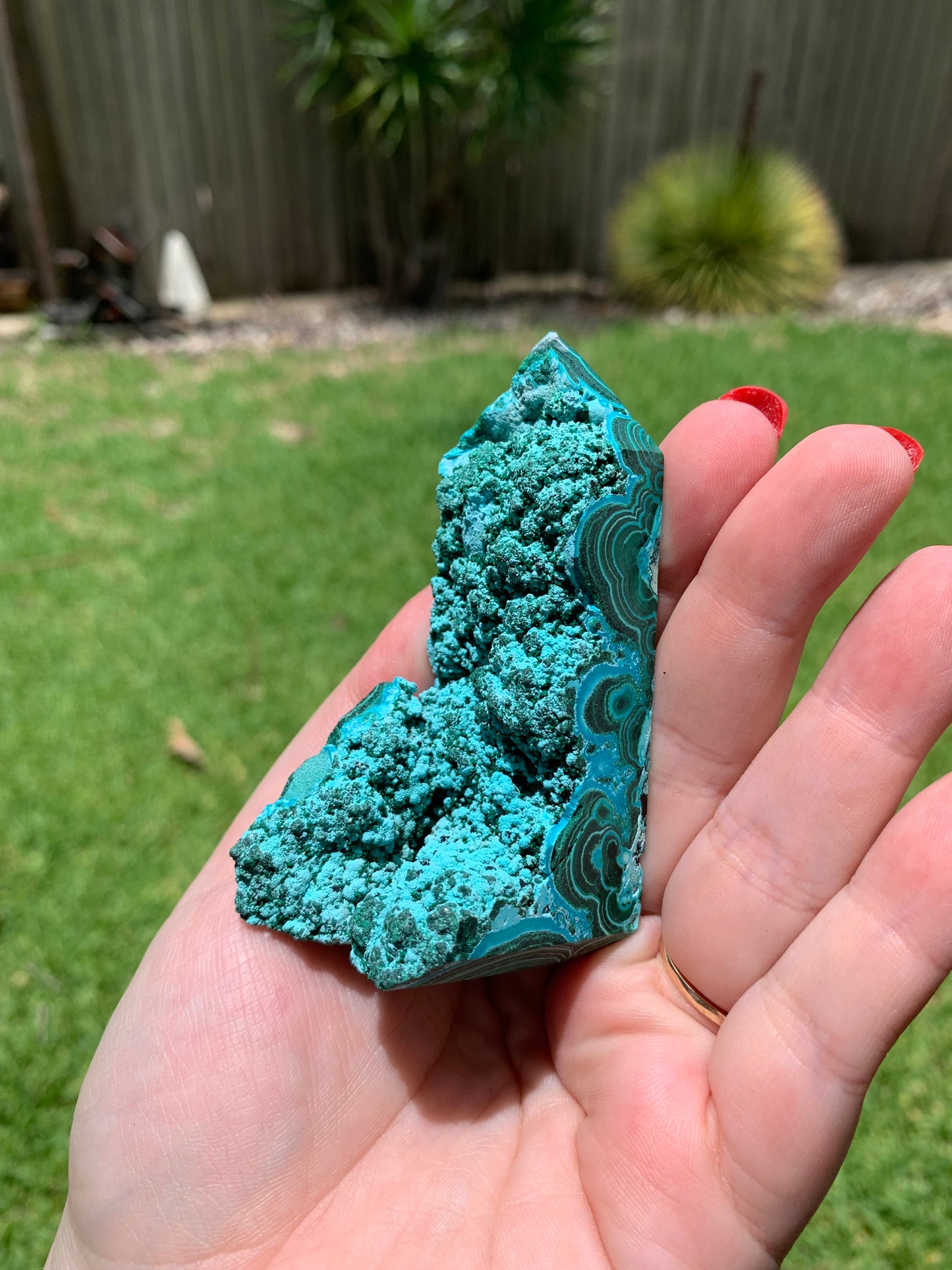 Chrysocolla and Malachite Tower