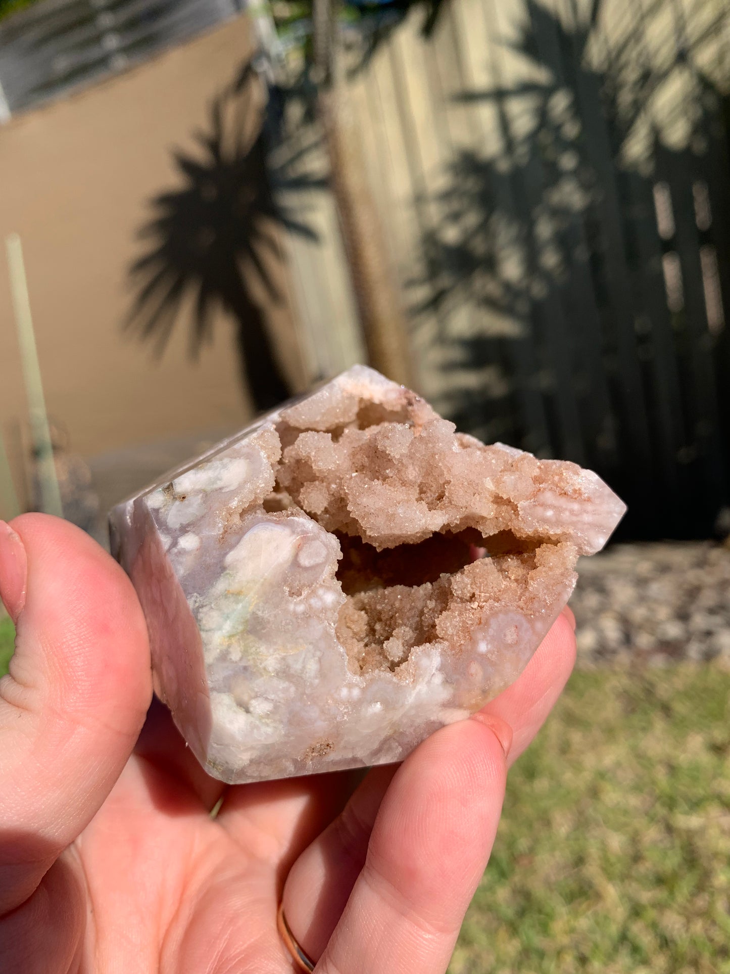 Pink Amethyst Flower Agate Freeform