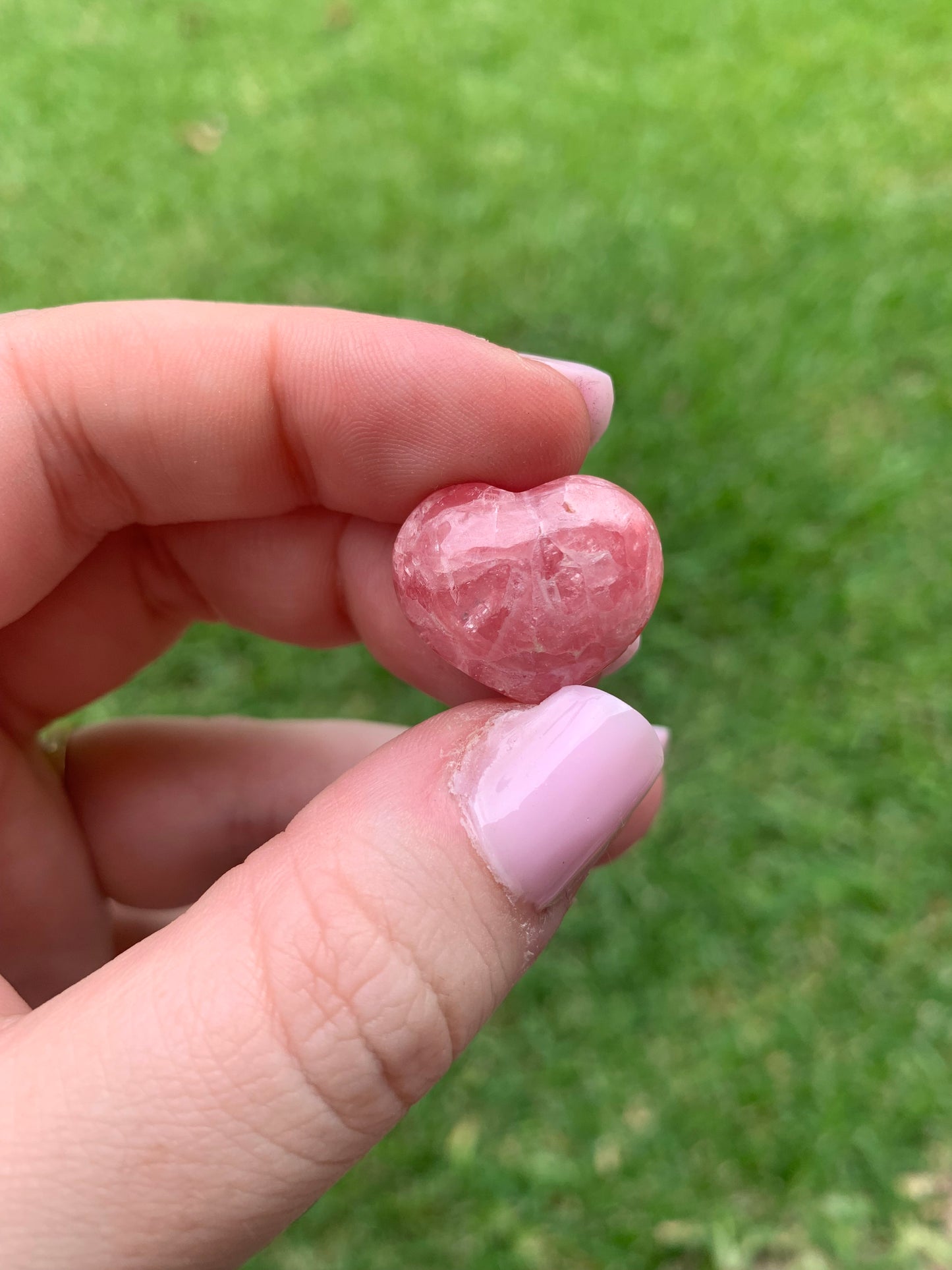 Rhodochrosite Heart