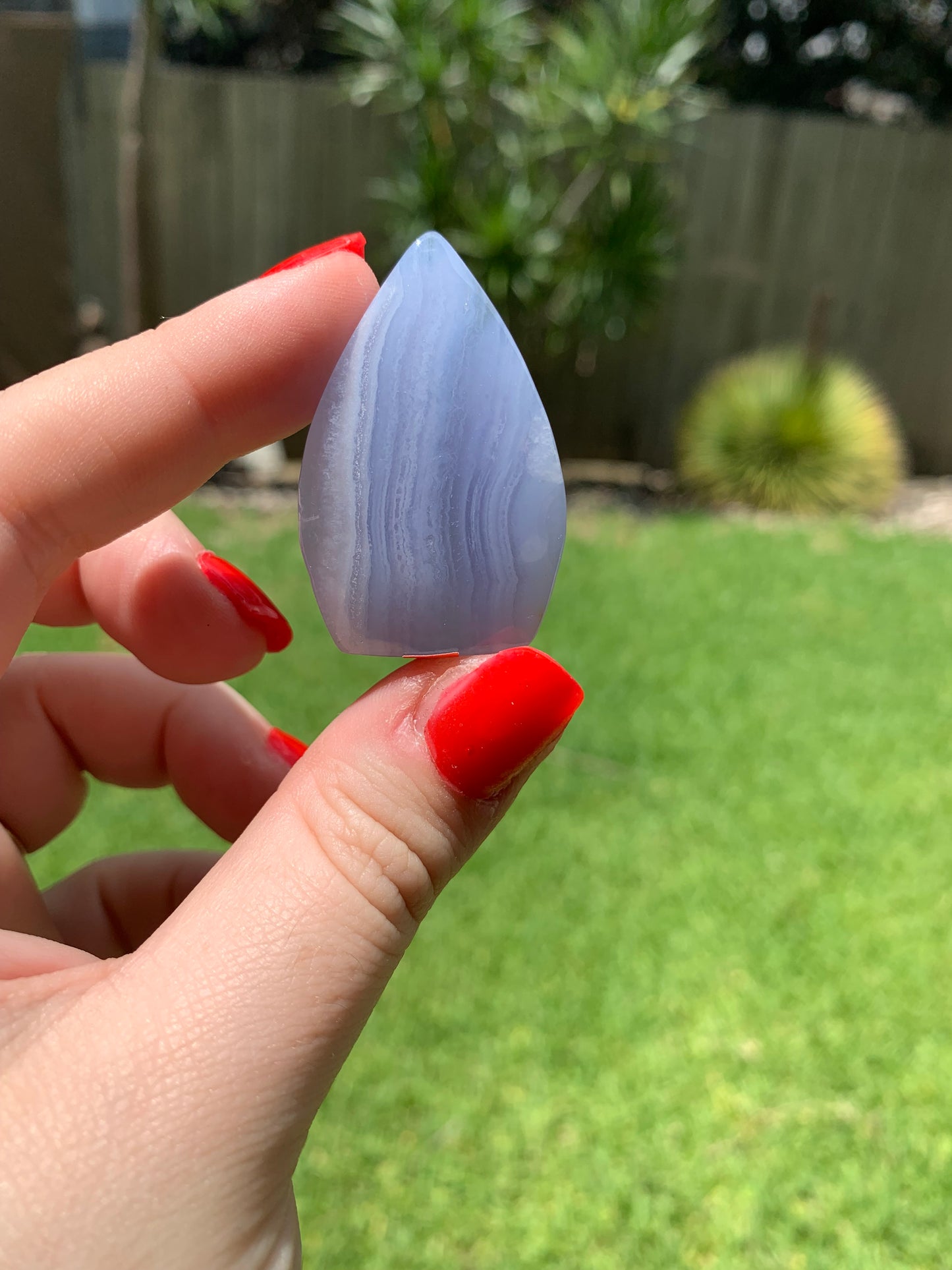 Blue Lace Agate Flame