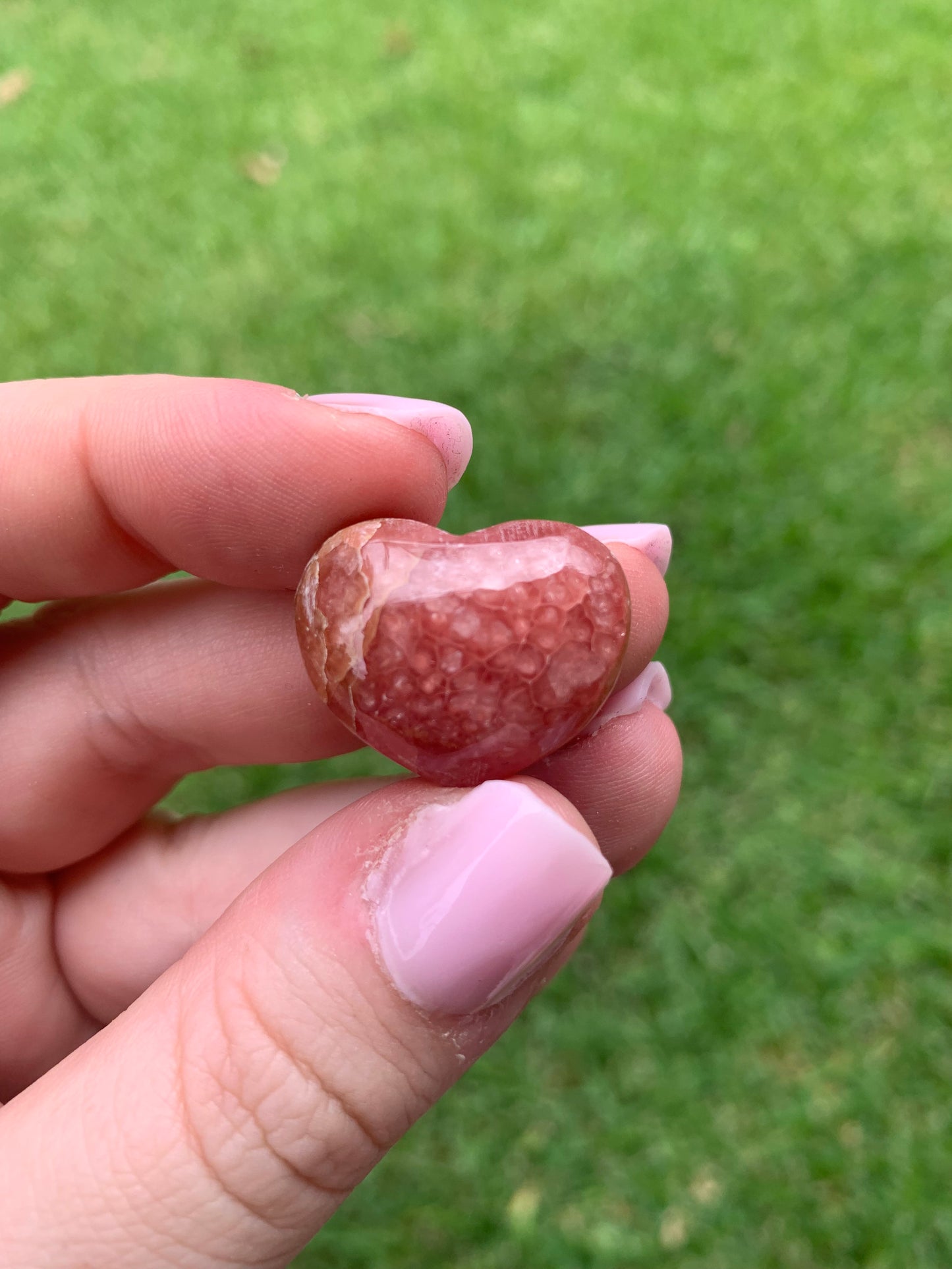 Rhodochrosite Heart