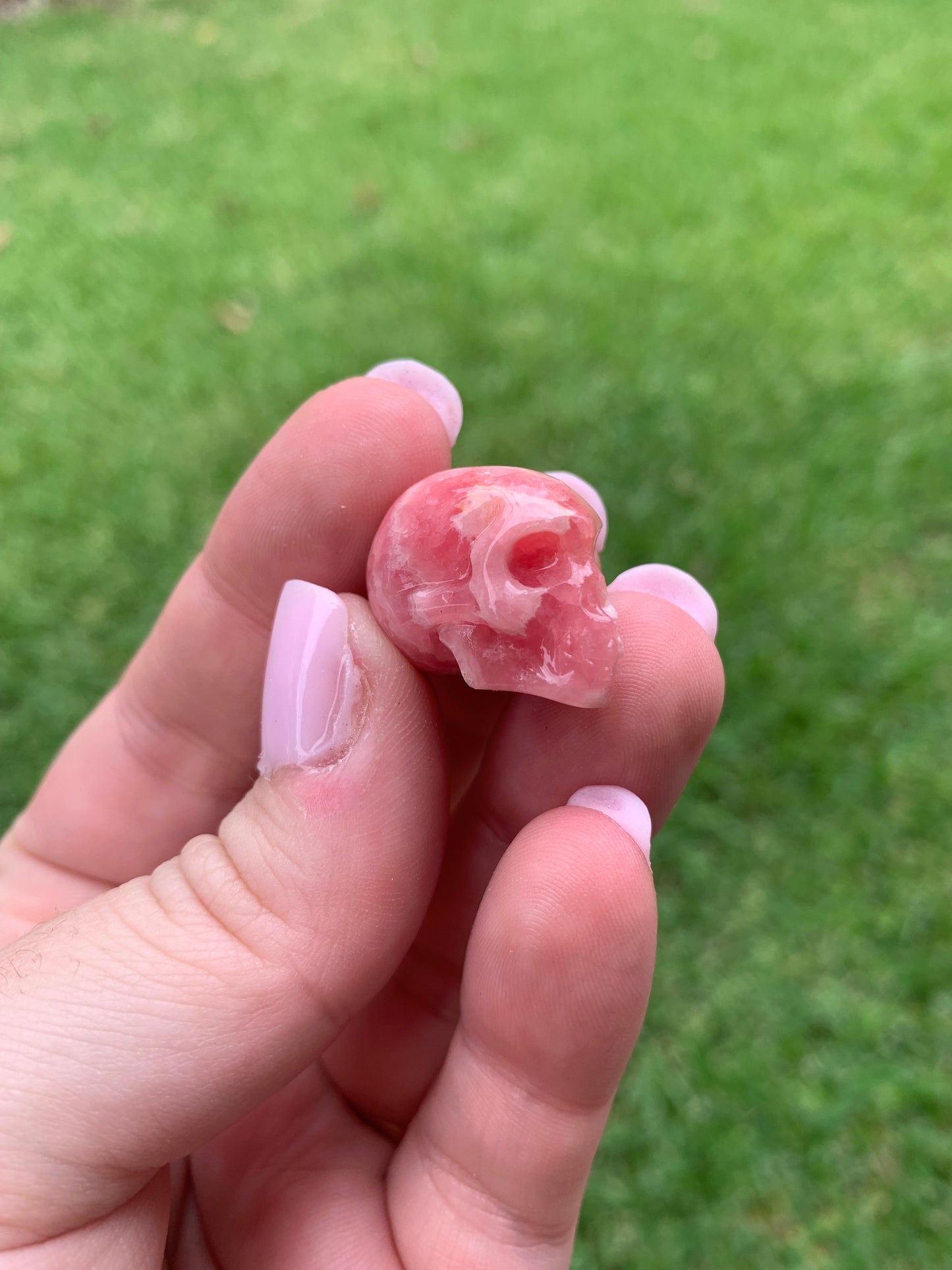 Rhodochrosite Skull