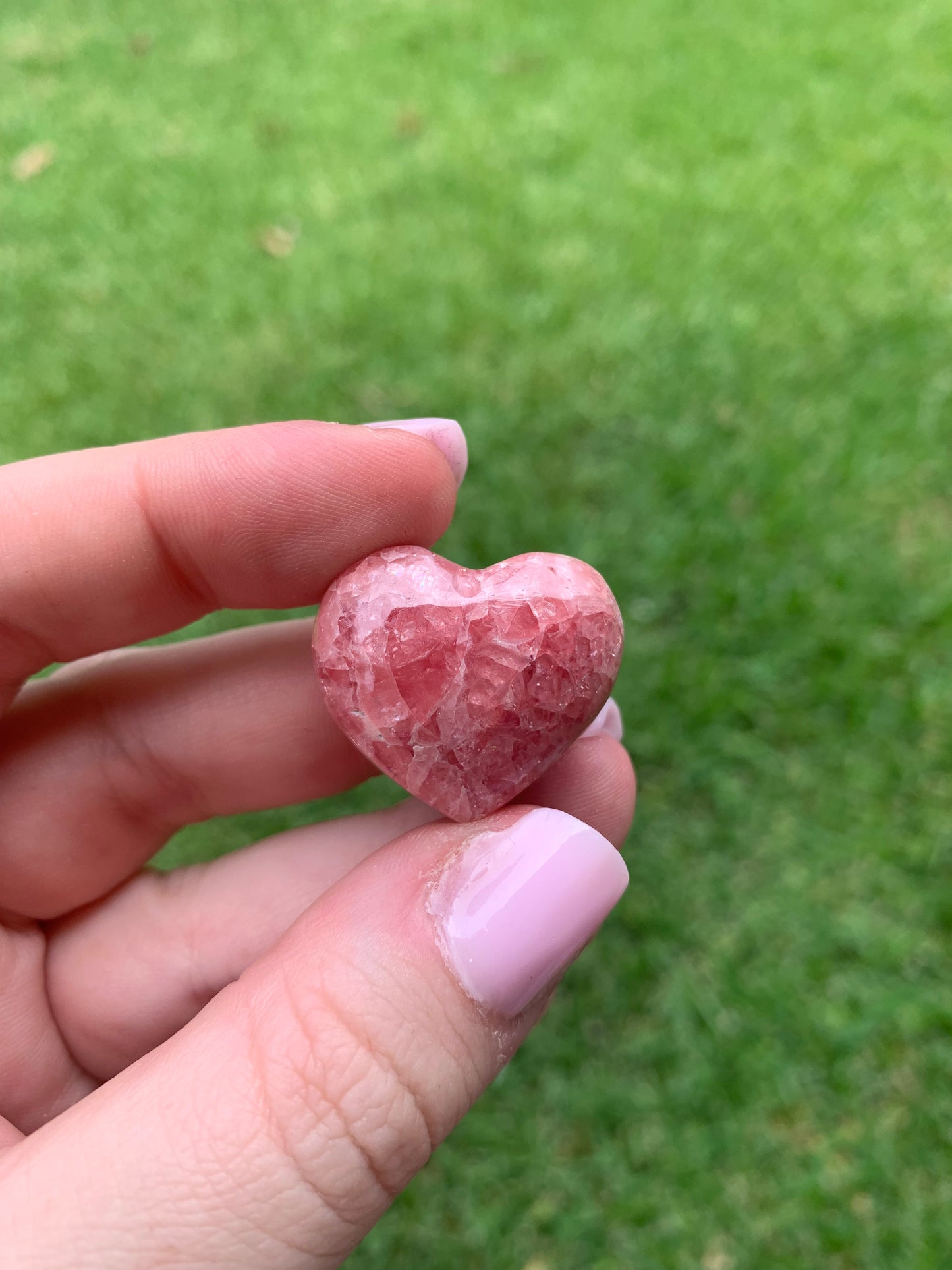 Rhodochrosite Heart