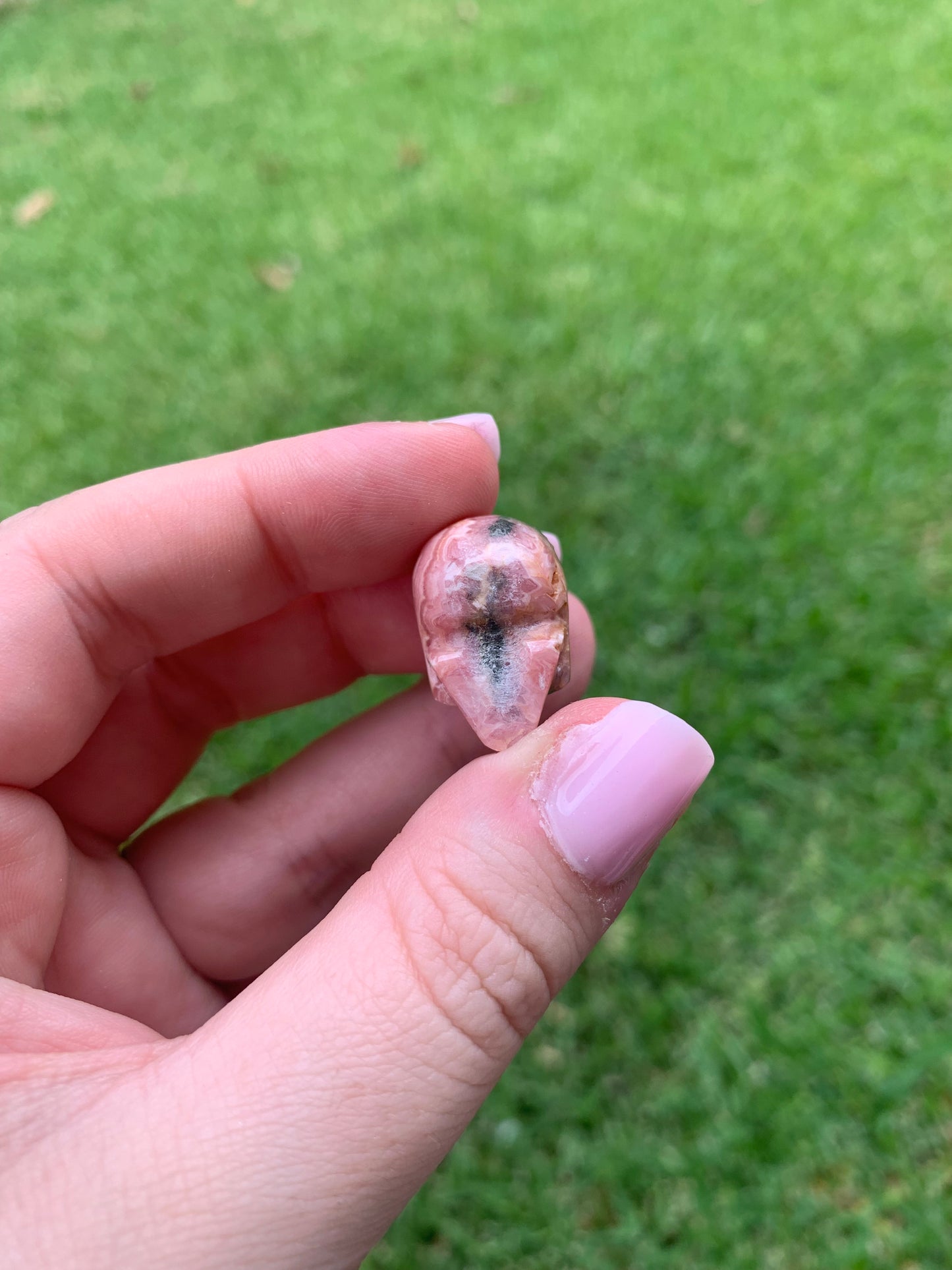 Rhodochrosite Skull