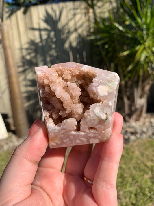 Pink Amethyst Flower Agate Freeform