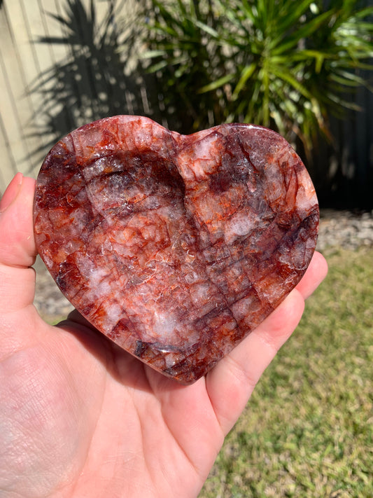 Fire Quartz Heart Bowl