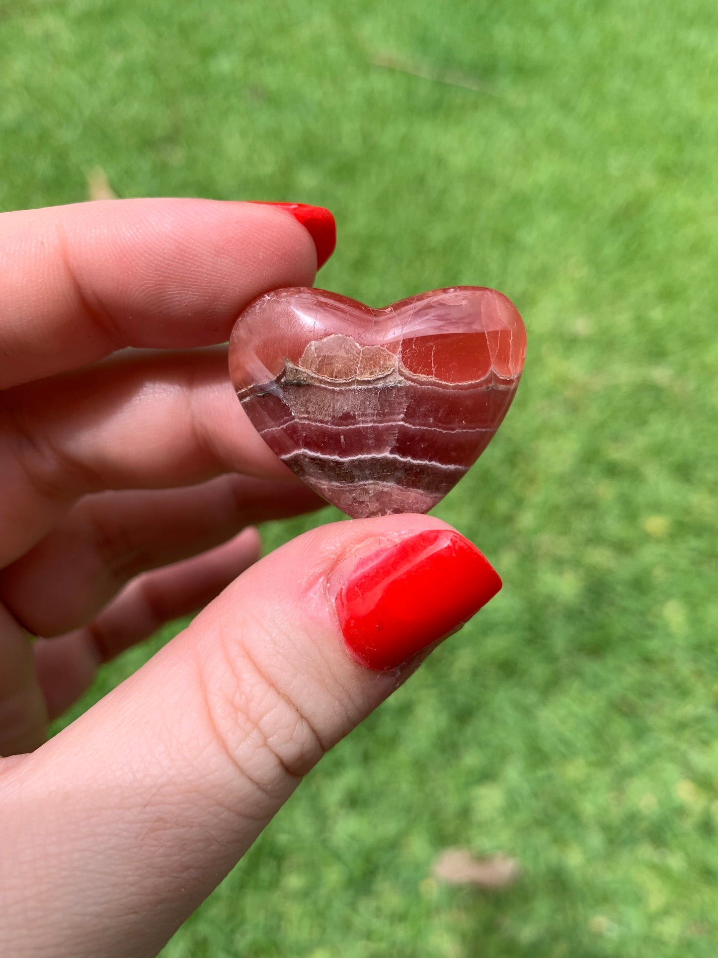 Gel Rhodochrosite Heart #1