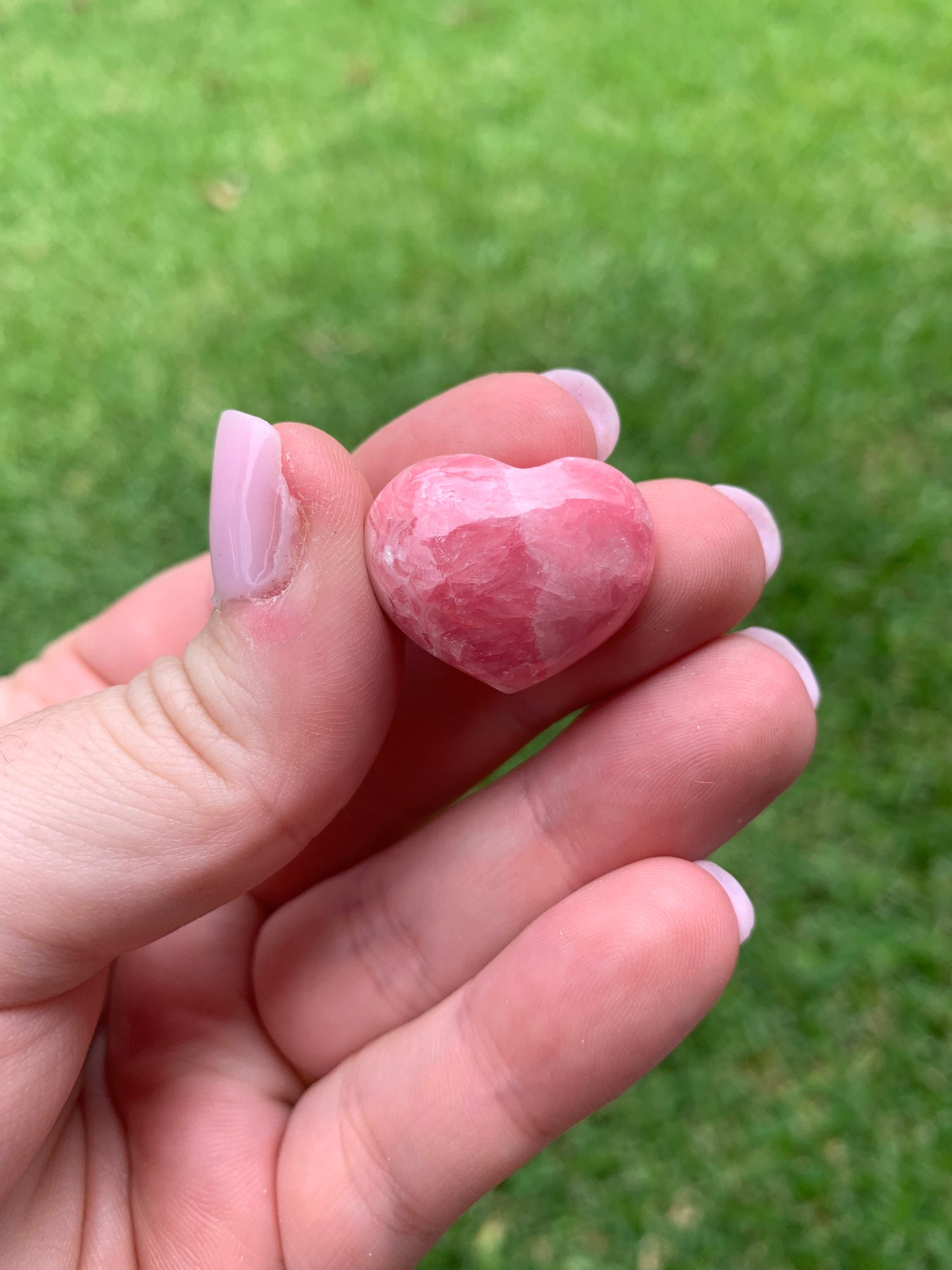 Rhodochrosite Heart