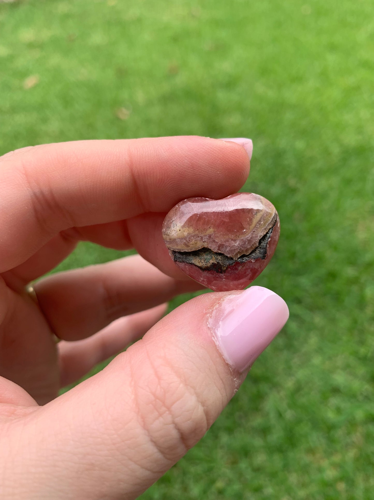 Rhodochrosite Heart