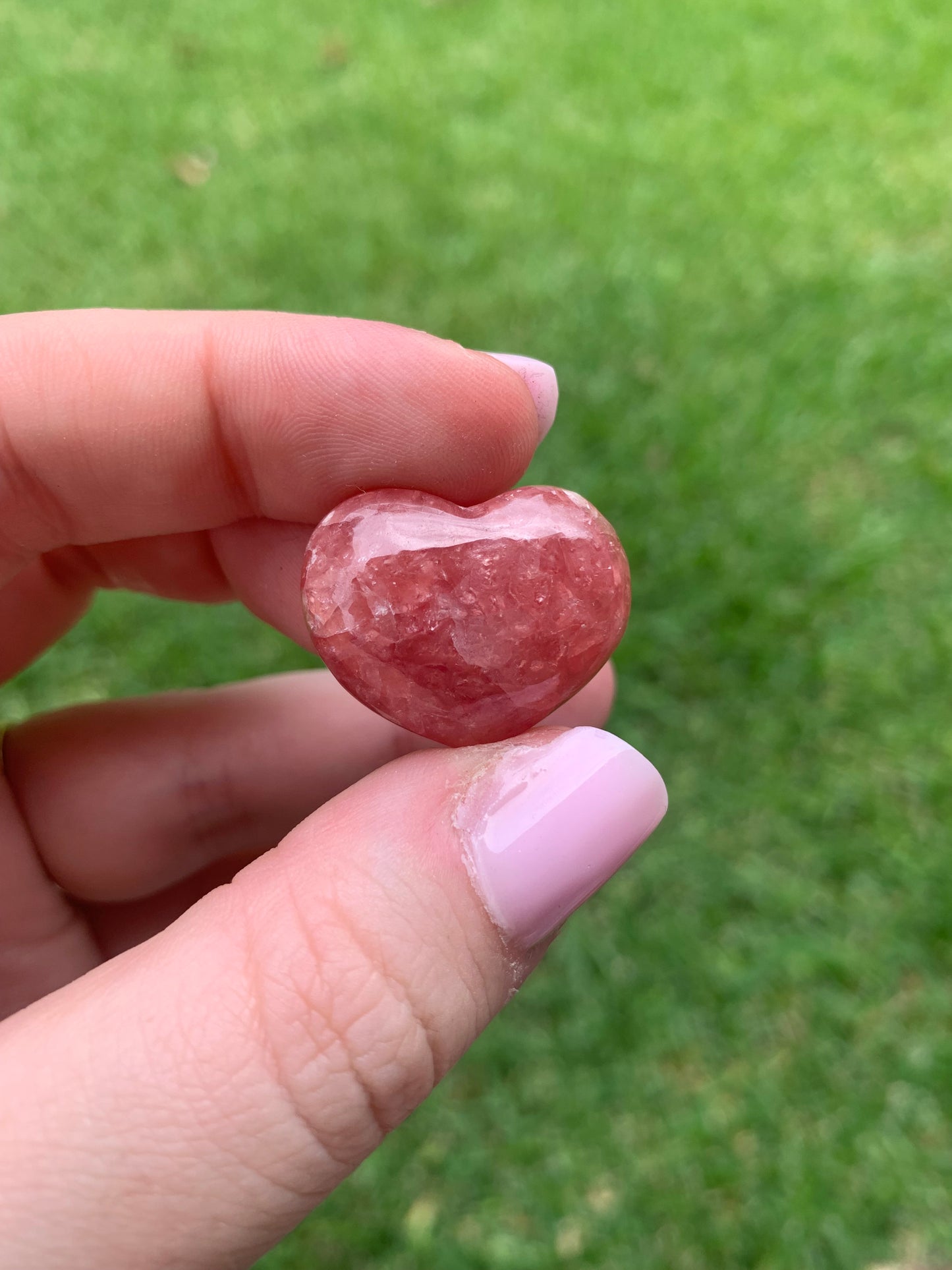 Rhodochrosite Heart