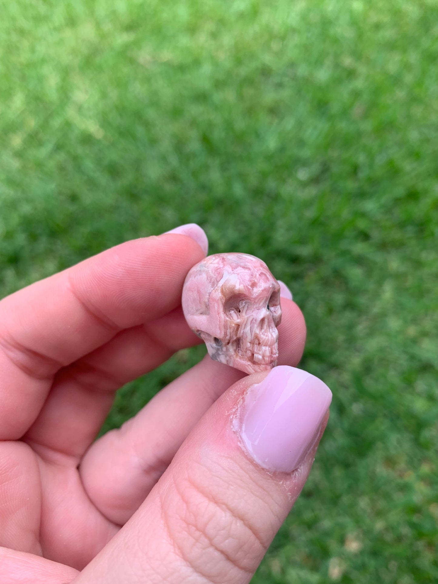 Rhodochrosite Skull