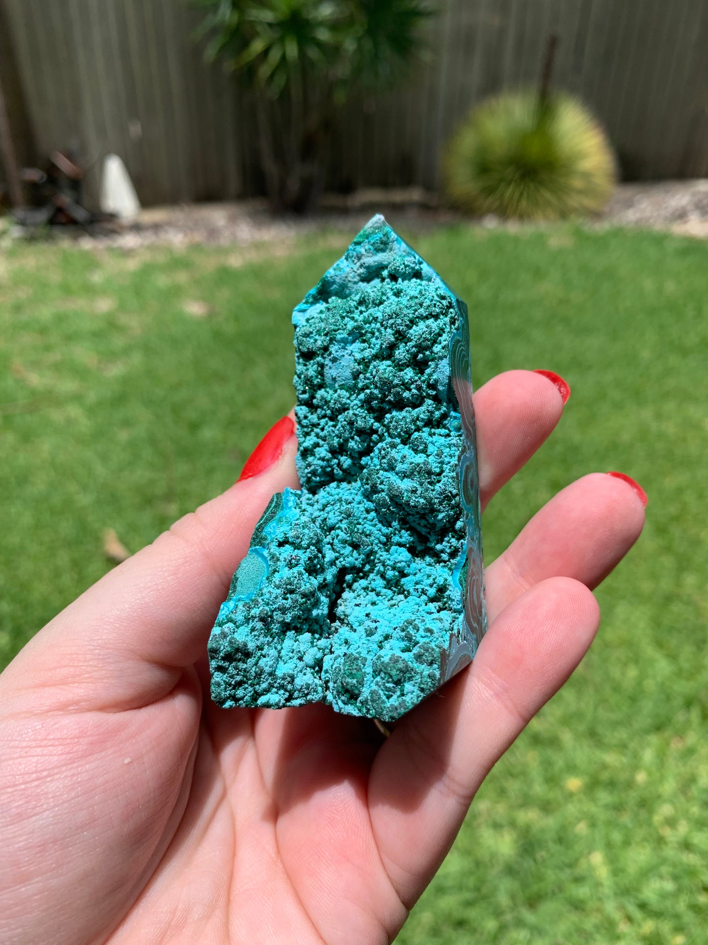 Chrysocolla and Malachite Tower