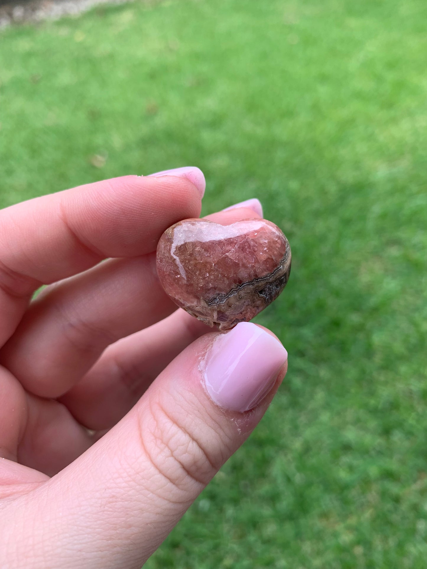 Rhodochrosite Heart