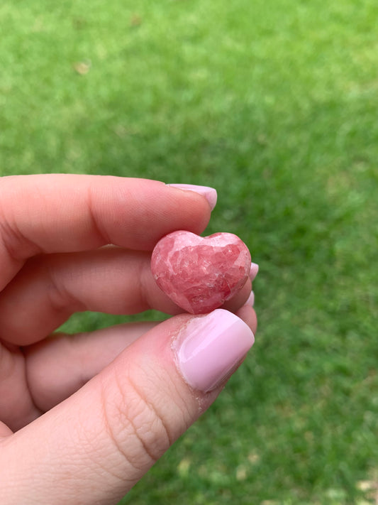 Rhodochrosite Heart