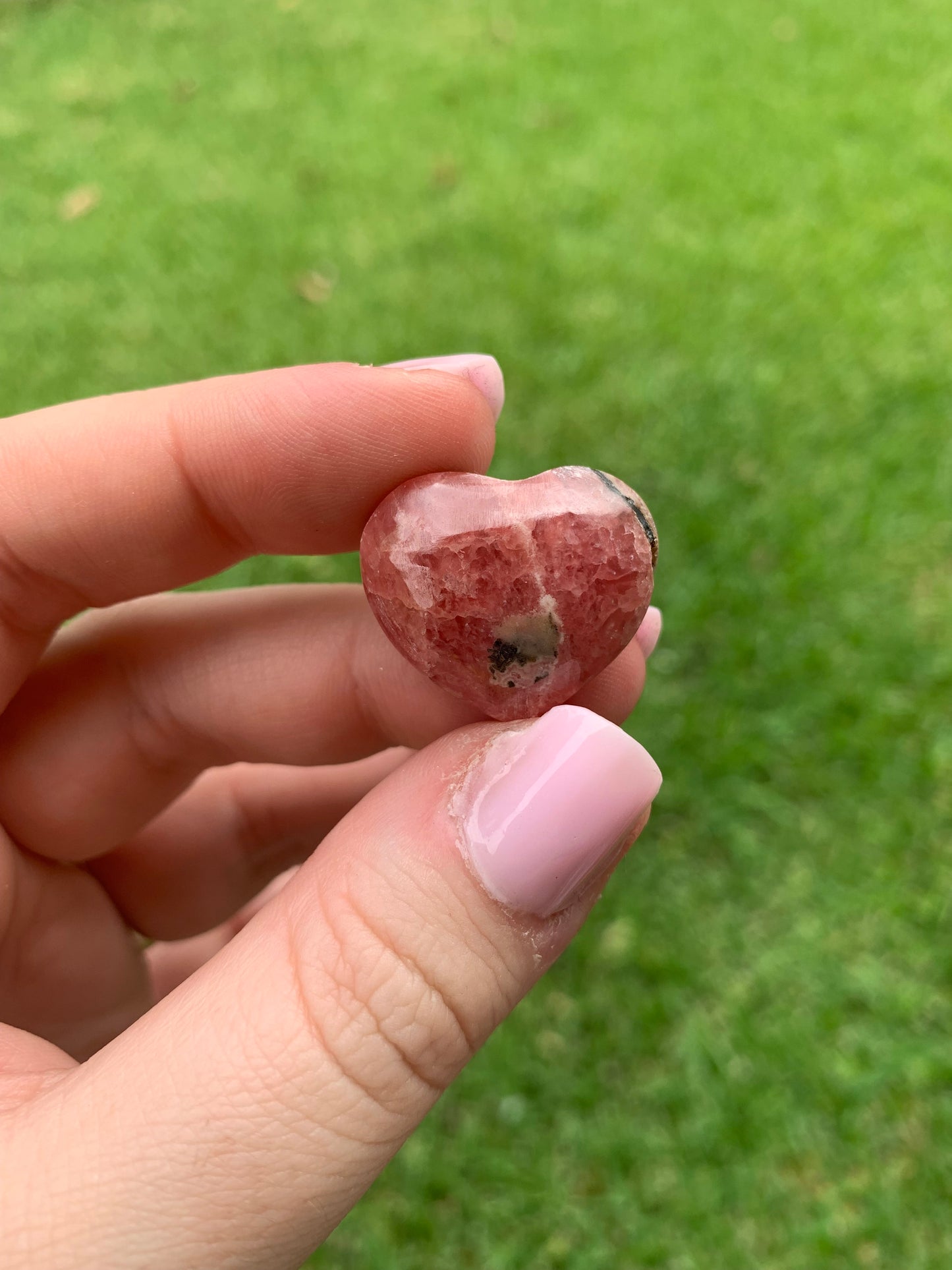 Rhodochrosite Heart