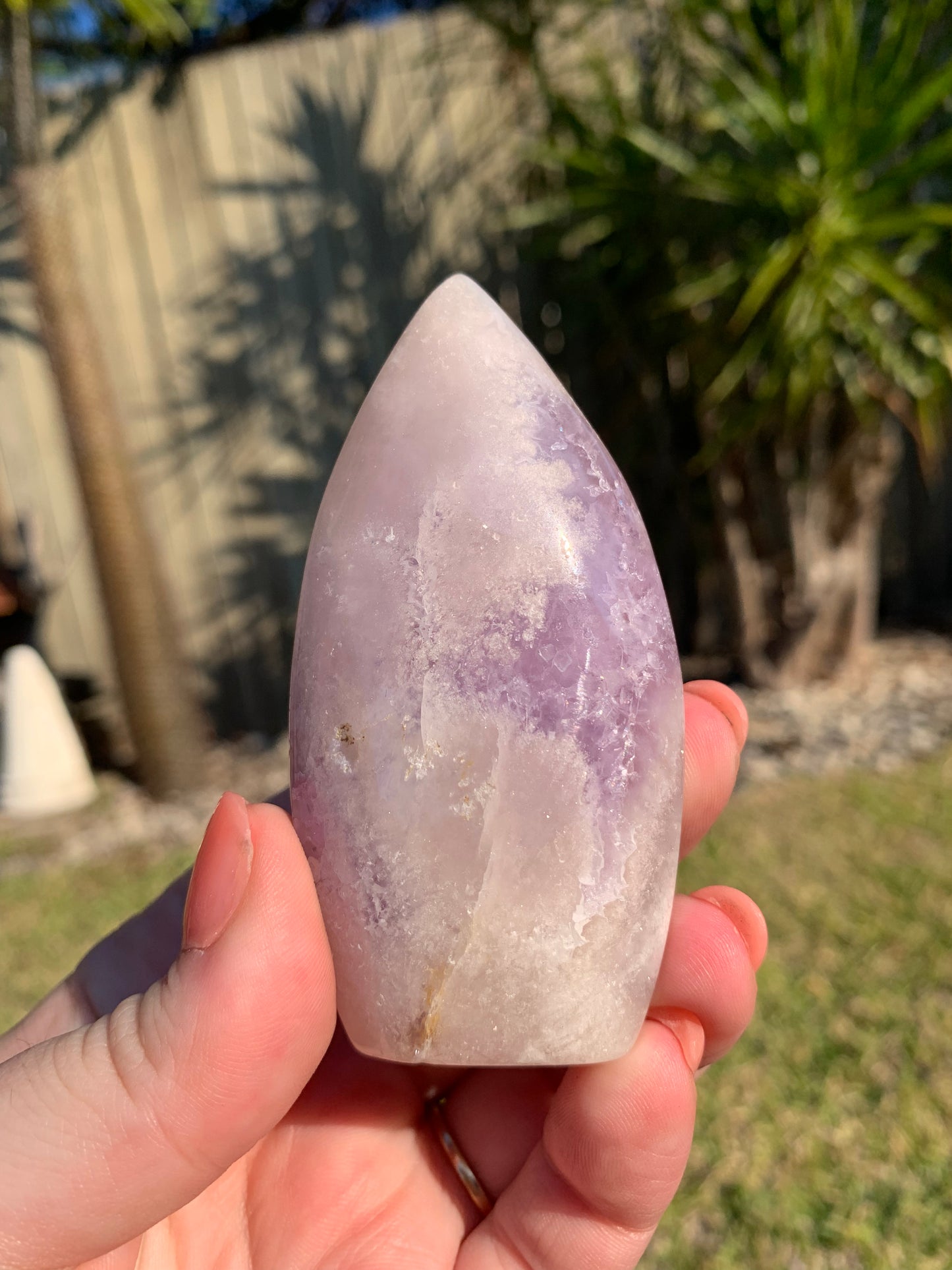 Amethyst and Flower Agate Freeform