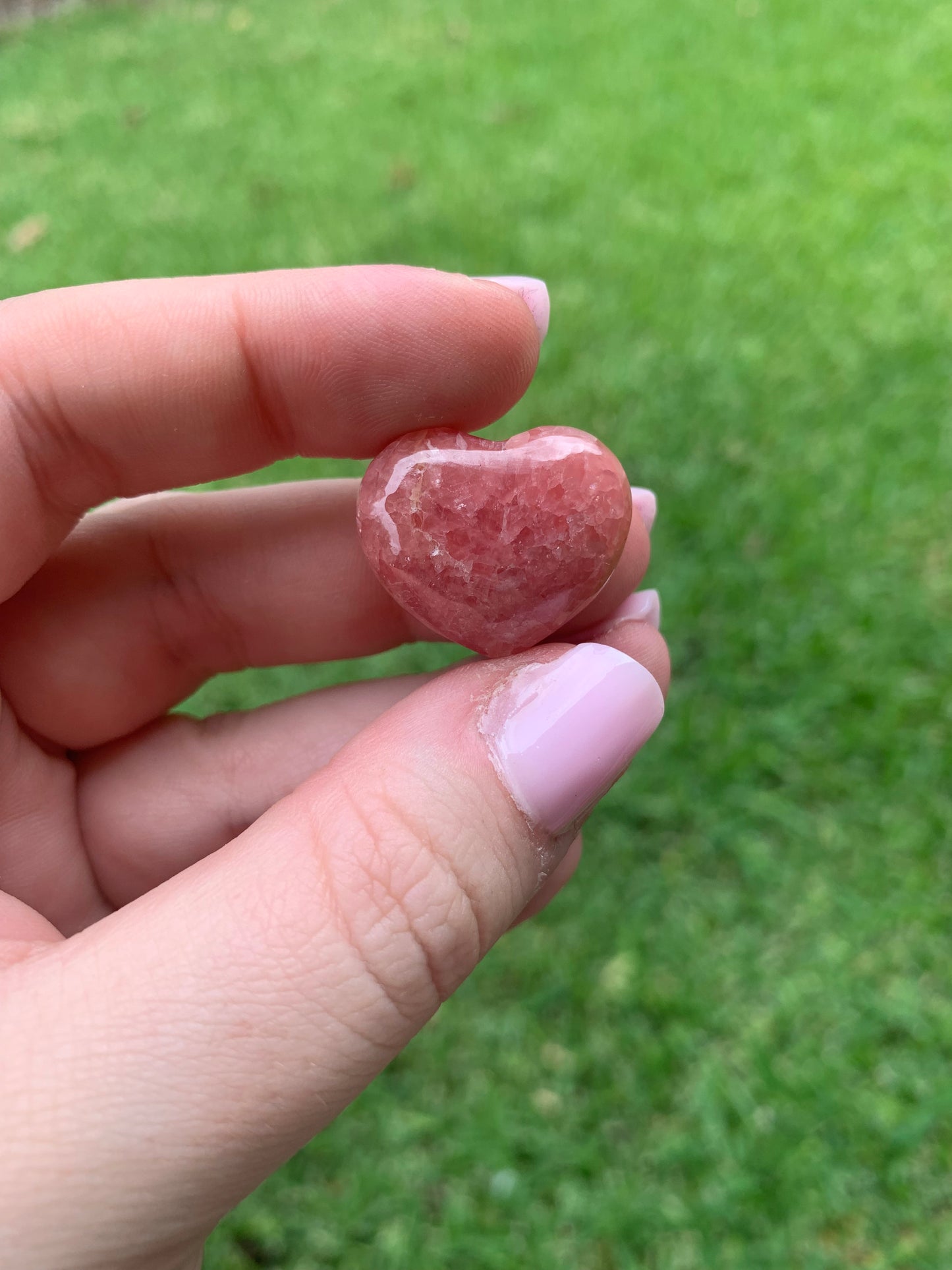 Rhodochrosite Heart