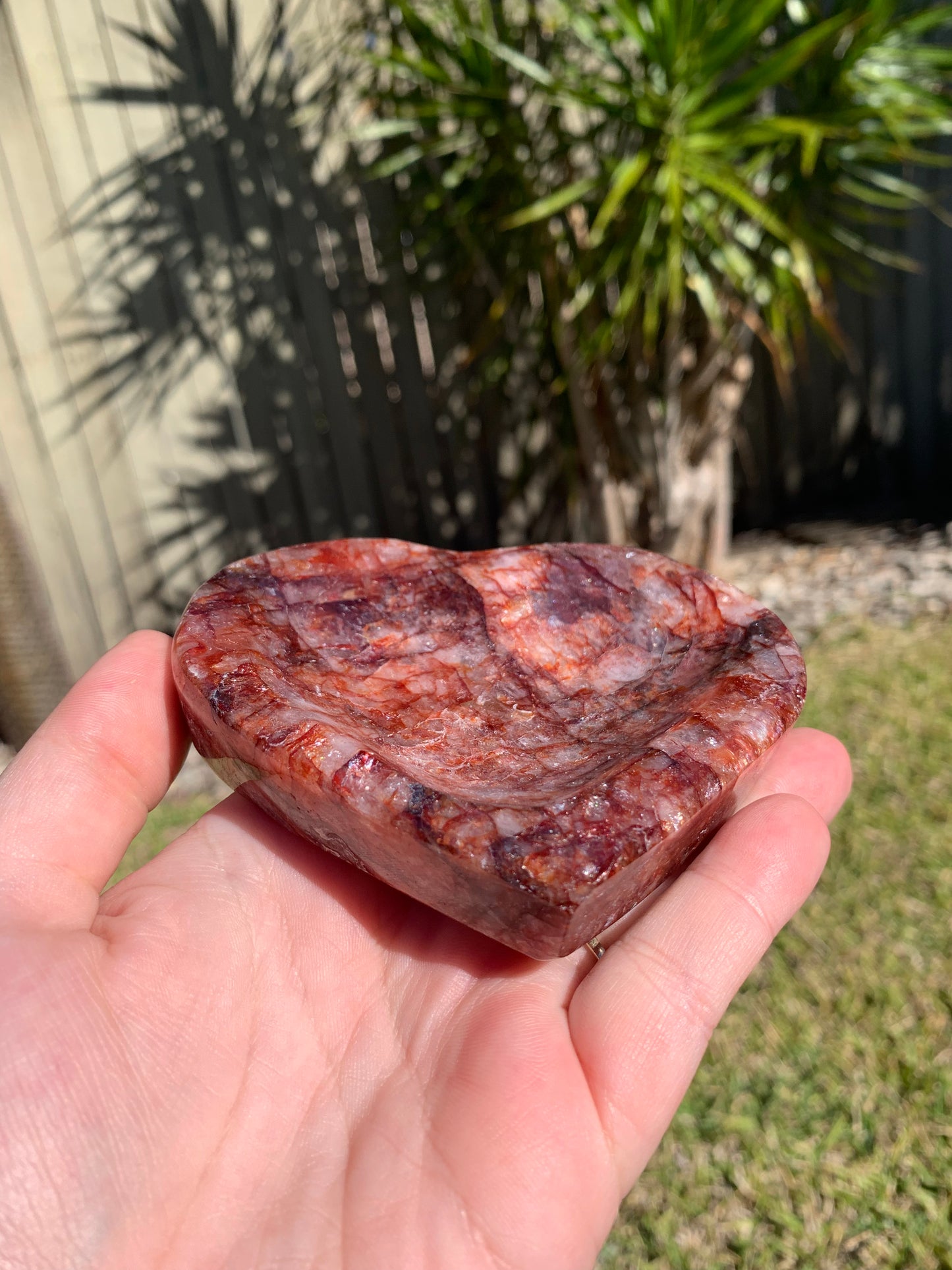 Fire Quartz Heart Bowl