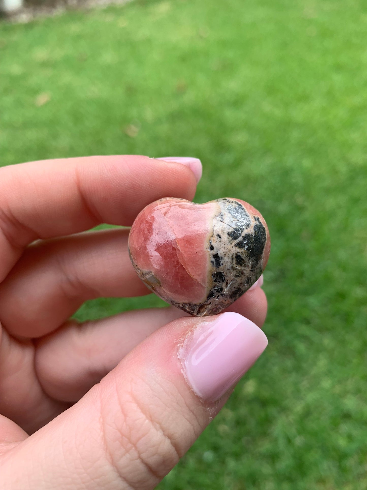 Rhodochrosite Heart