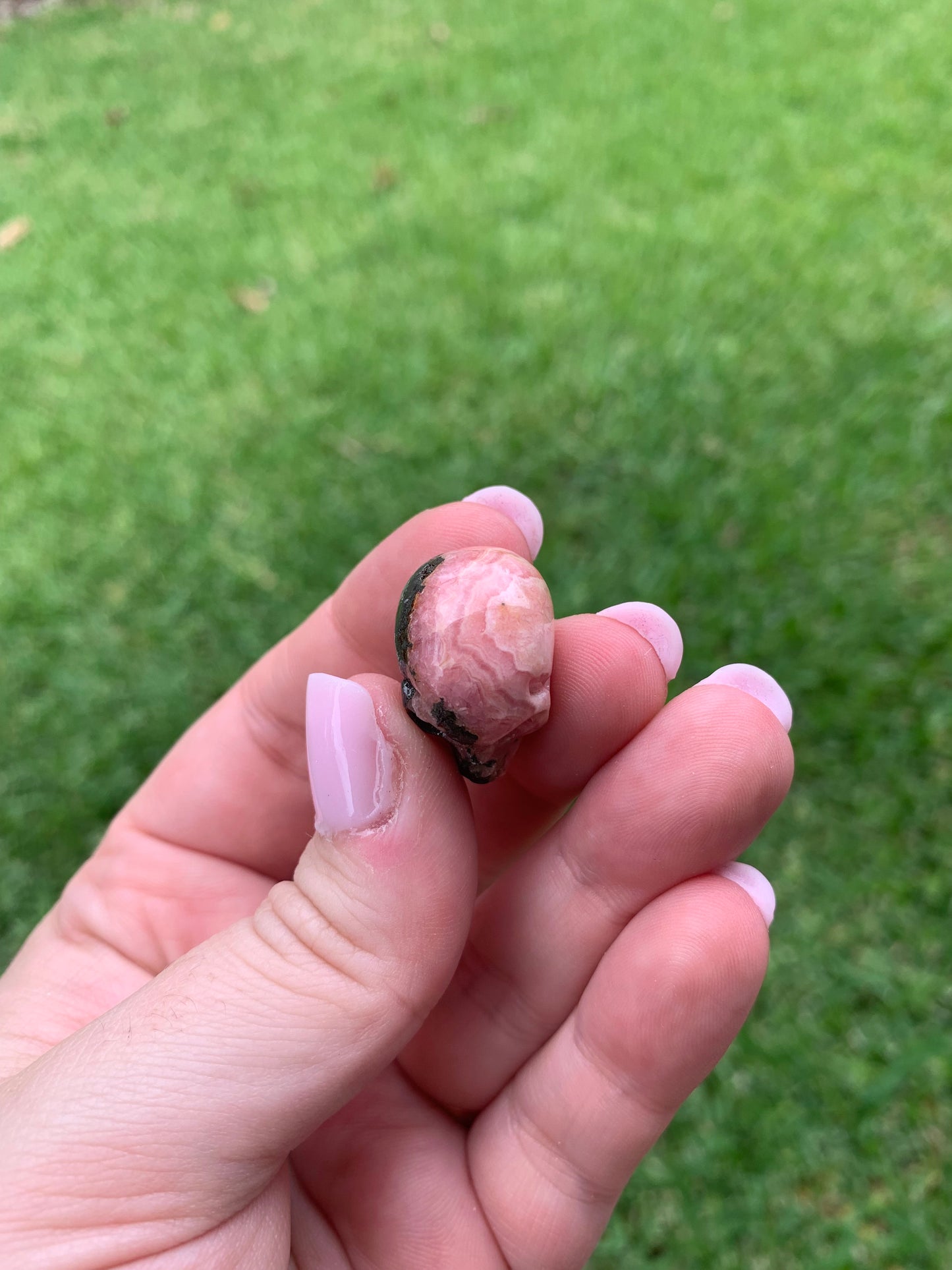 Rhodochrosite Skull