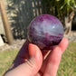 Watermelon Fluorite Sphere