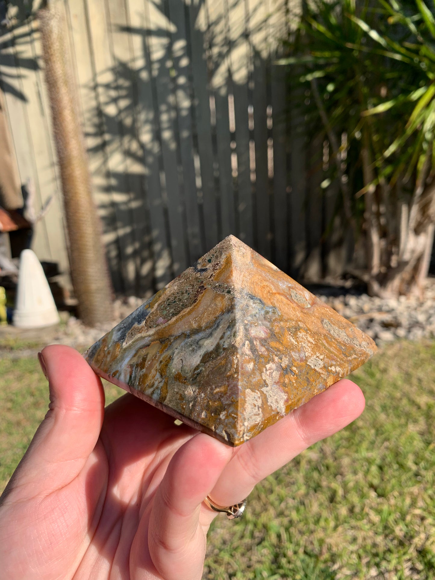 Ocean Jasper Pyramid