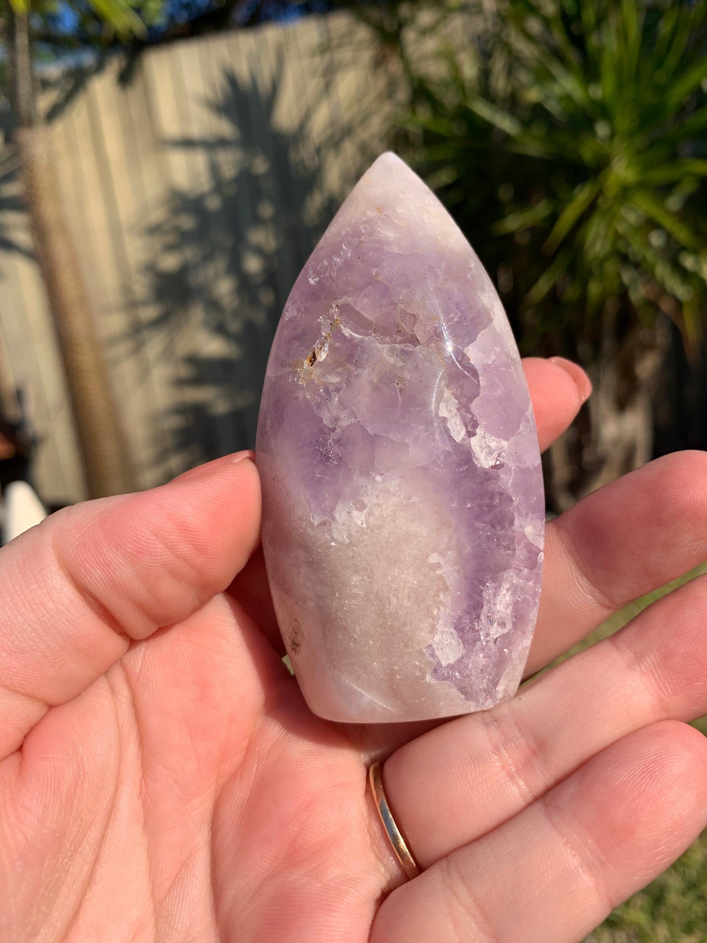 Amethyst and Flower Agate Freeform