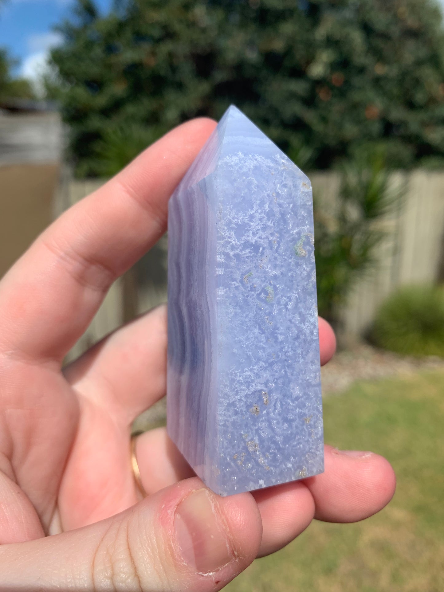 Blue Lace Agate Tower