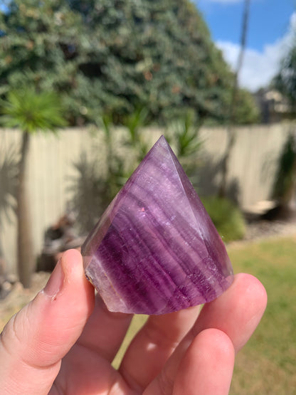 Half Polished Fluorite Point