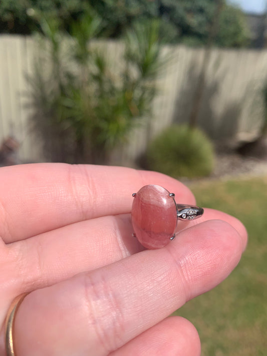 Rhodochrosite Adjustable Ring