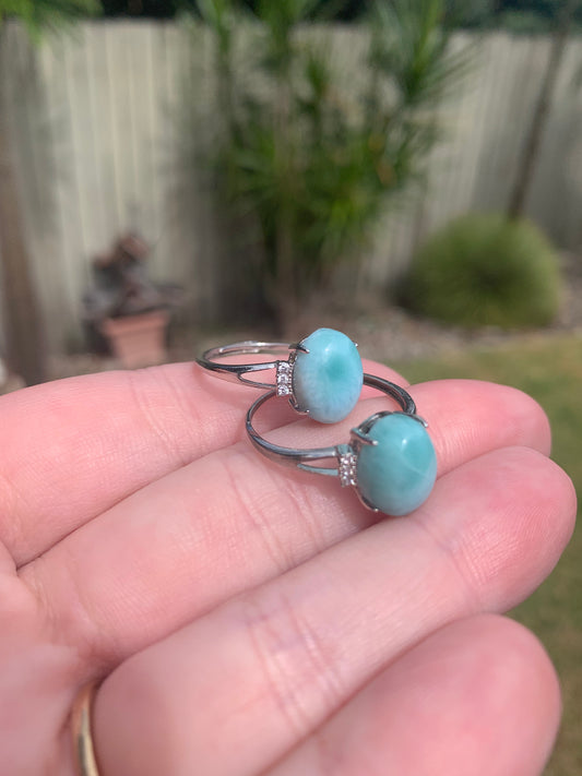 Larimar Adjustable Ring